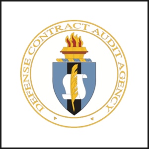 Defense Contract Audit Agency logo with shield and torch
